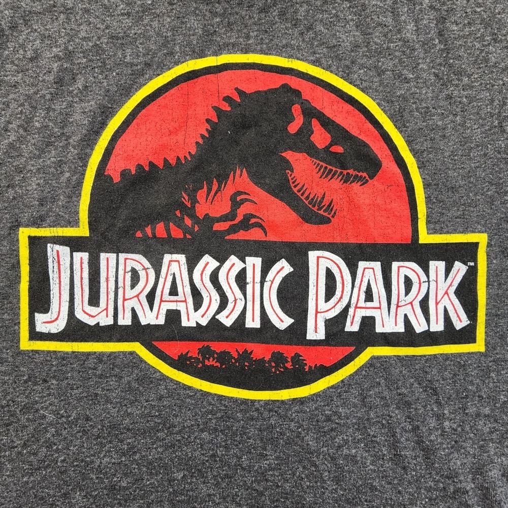 Jurassic‎ World Gray Short Sleeve Cotton Blend T-Shirt Men's S